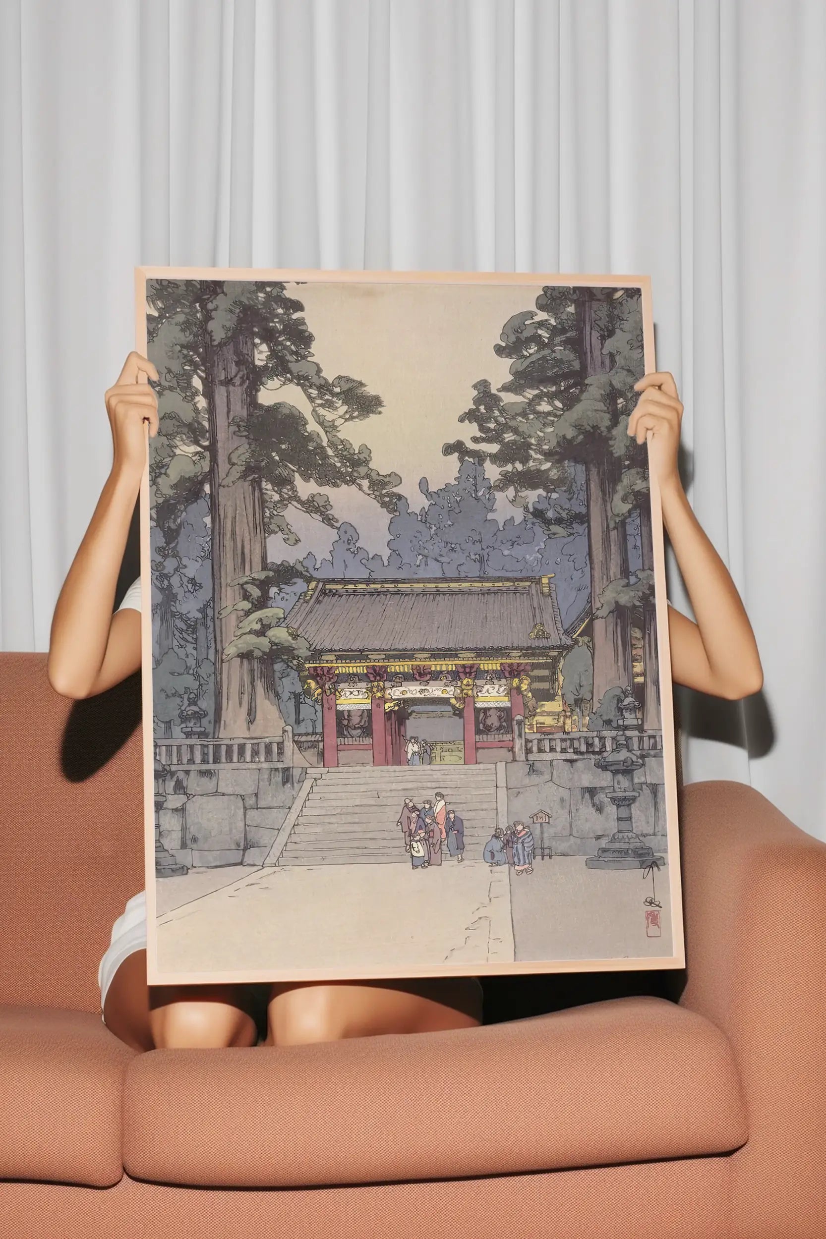 Hiroshi Yoshida - Toshoyu Shrine #87 a beautiful painting reproduction by GalleryInk.Art