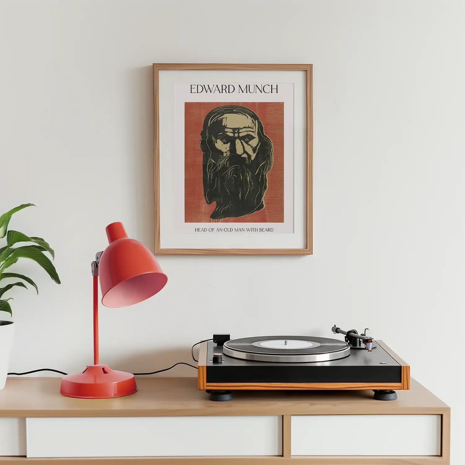 Head of an Old Man with Beard by Edvard Munch - Art Print Mockup 3