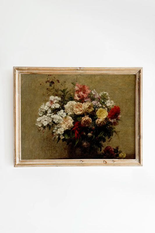 Henri Fantin-Latour - Summer Flowersl #62 a beautiful winter painting reproduction printed by GalleryInk.Art