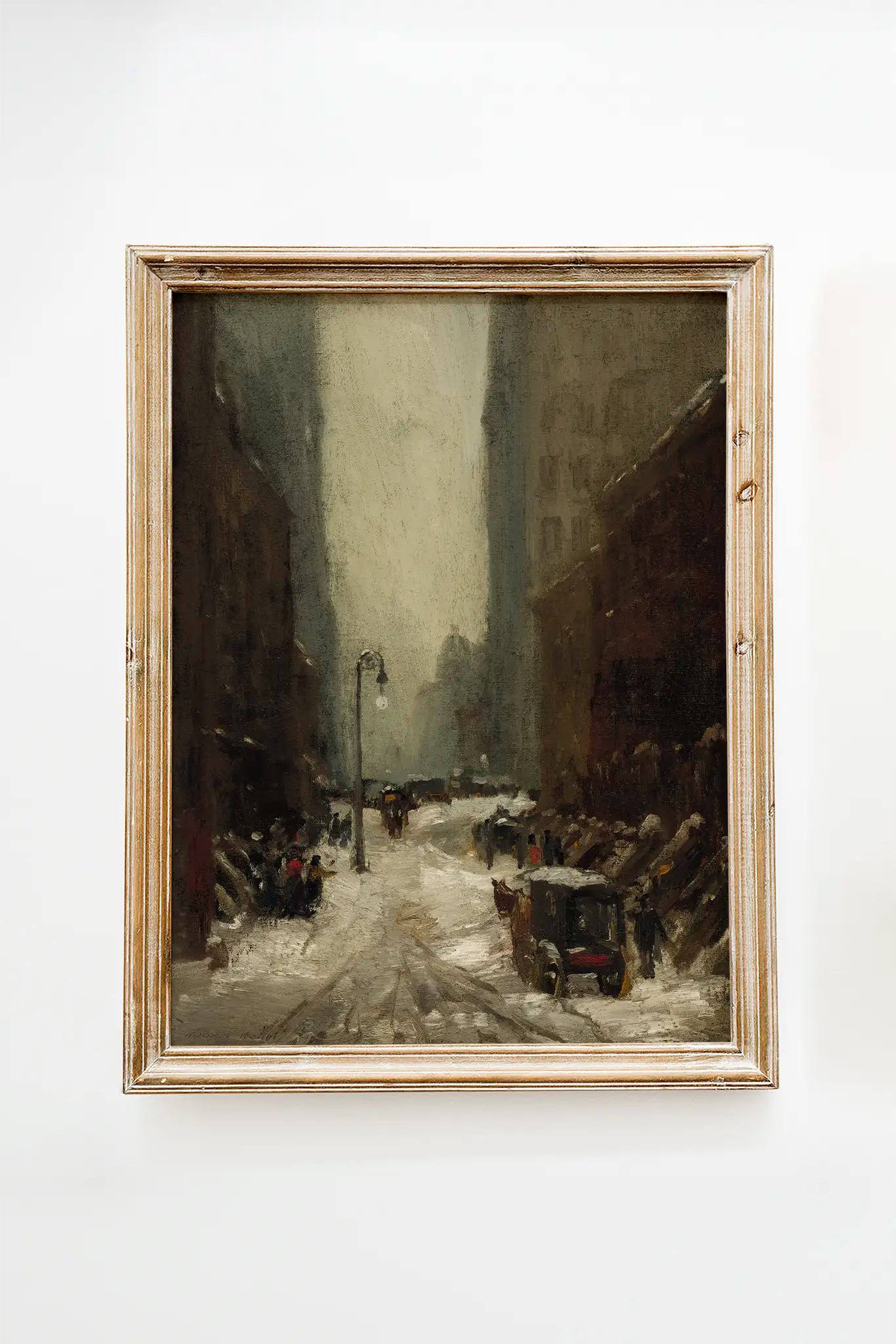 Robert Henri - Snow in New York #17 a beautiful winter painting reproduction printed by GalleryInk.Art