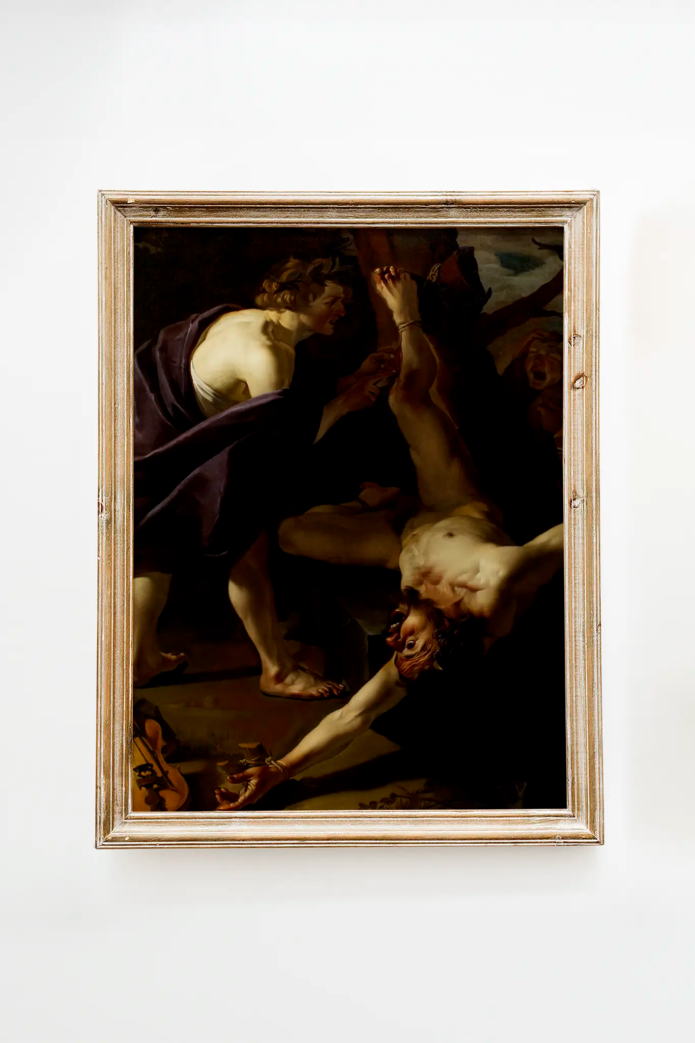 Dirck Van Baburen - Apollo Flaying Marsyas #21 beautiful landscape painting reproduction, printed by GalleryInk.Art, a store specializing in mythology wall art prints.