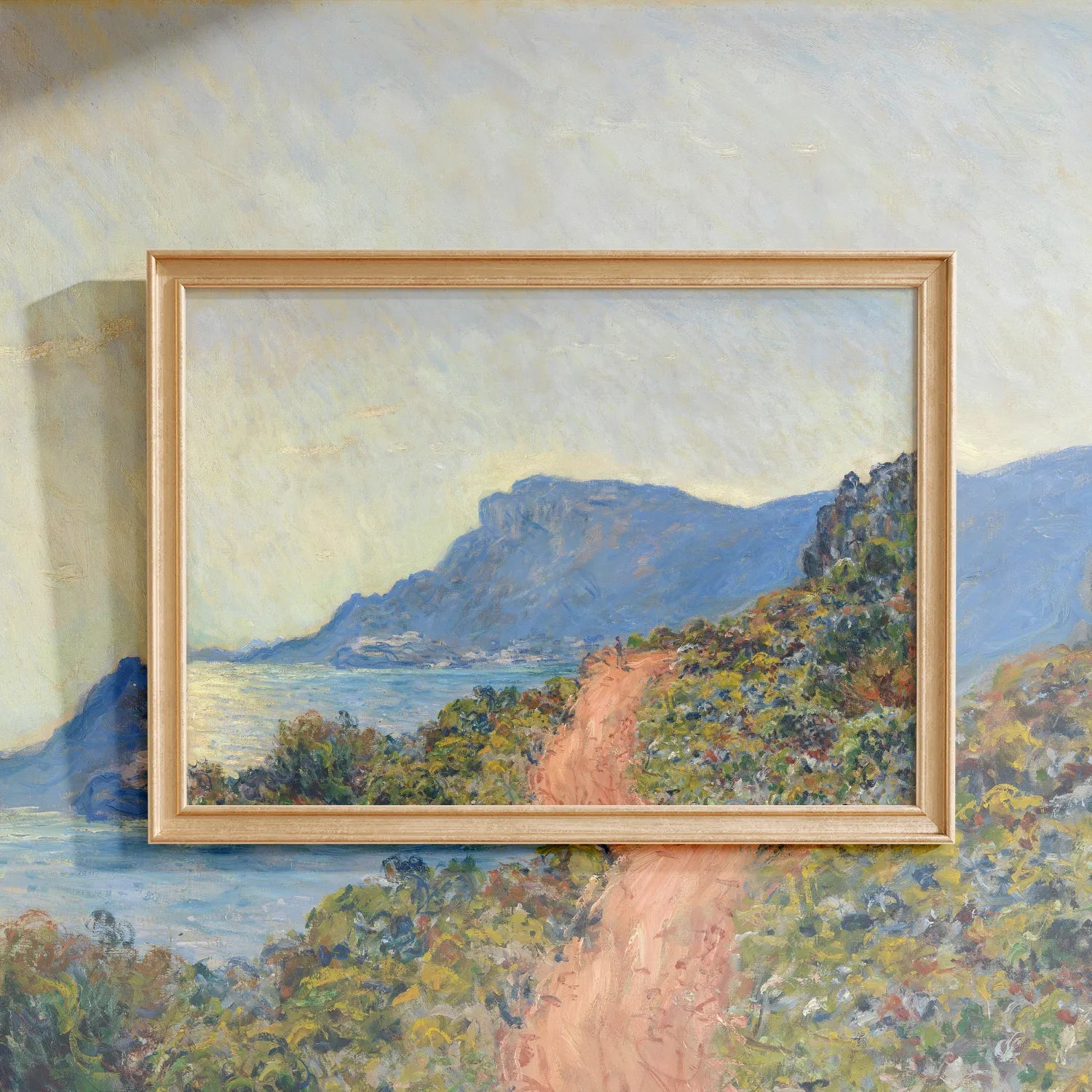 Claude Monet - La Corniche near Monaco #153 a beautiful painting reproduction by GalleryInk.Art