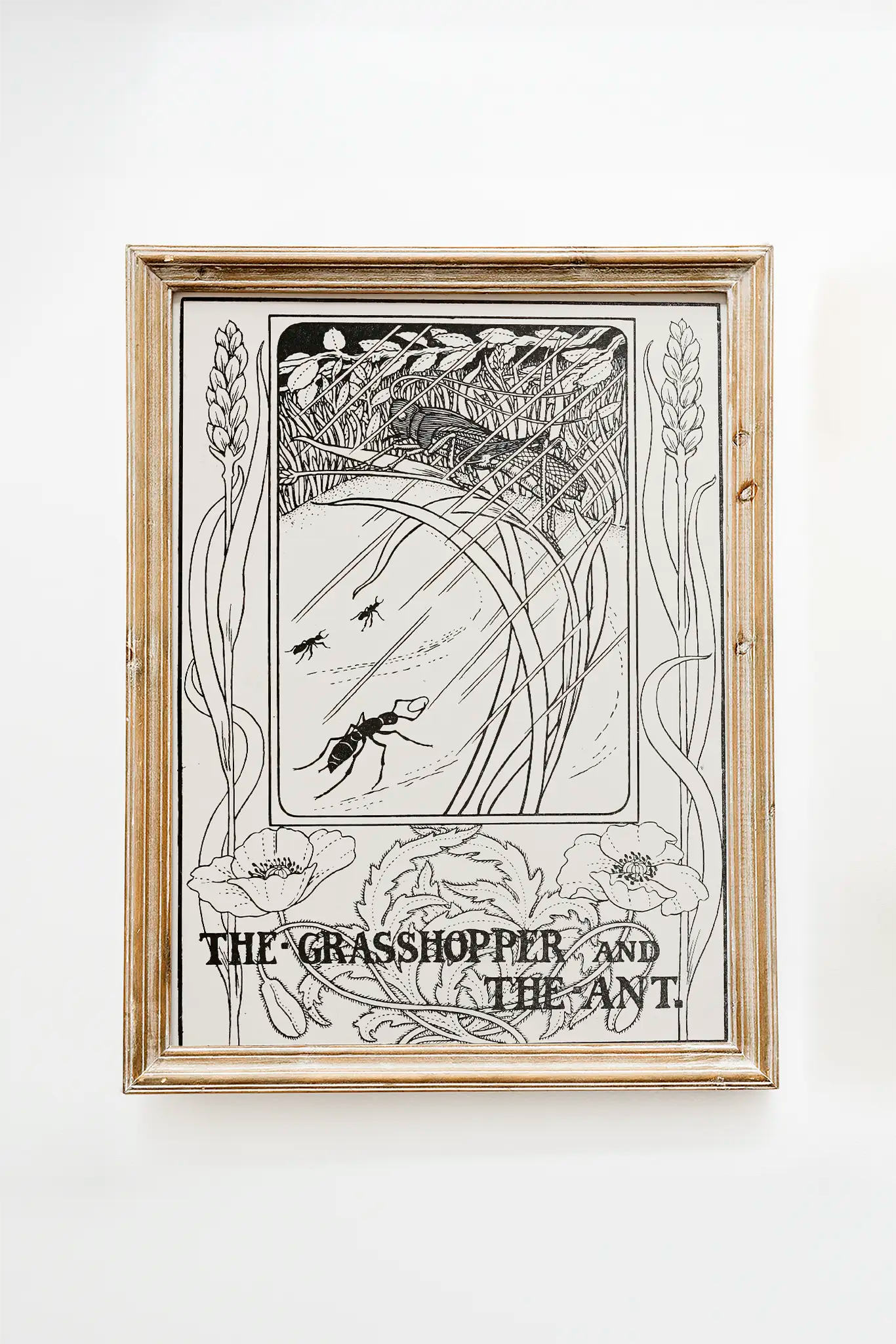 Percy J. Billinghurst - The Grasshopper and the Ant #143 vintage print reproduction printed by GalleryInk.Art, a store providing contemporary wall art prints