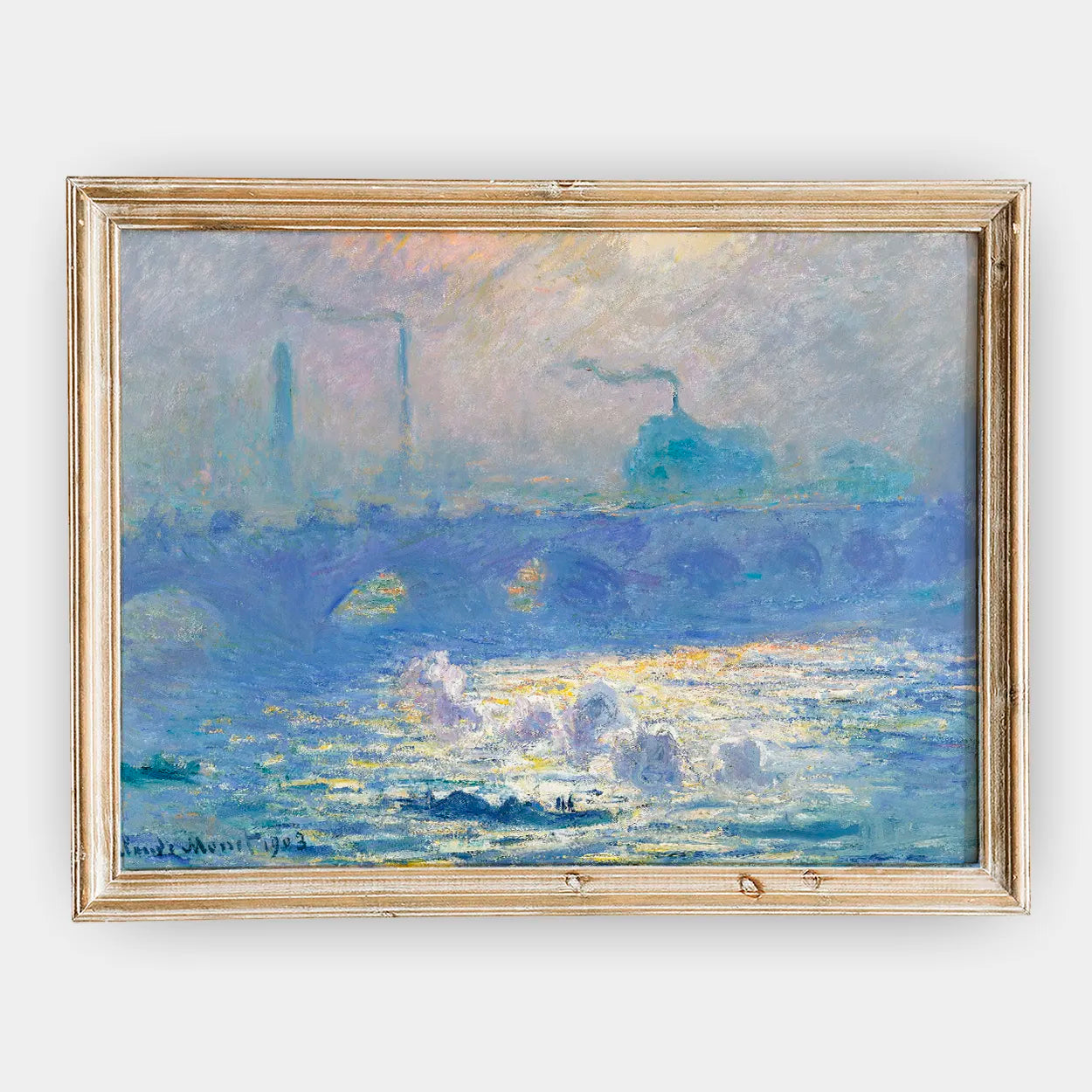 Claude Monet - Waterloo Bridge #82 a beautiful painting reproduction by GalleryInk.Art