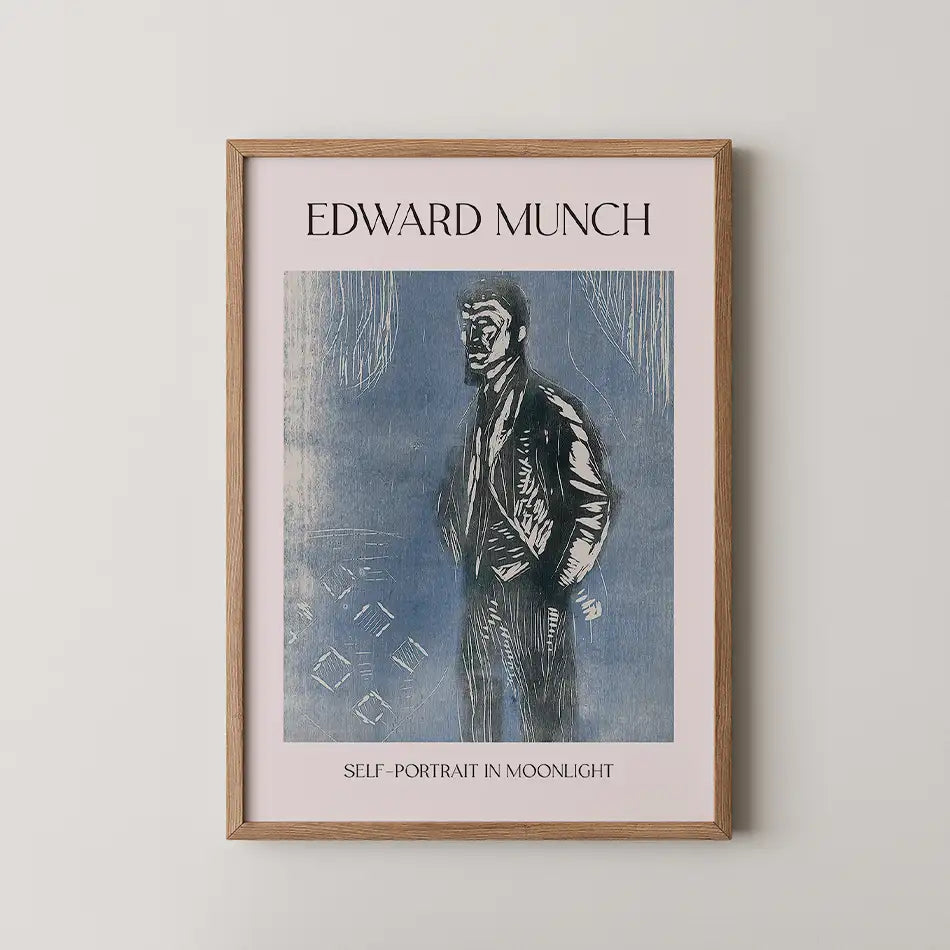 Portrait in Moonlight by Edvard Munch - Self - Fine Art Print