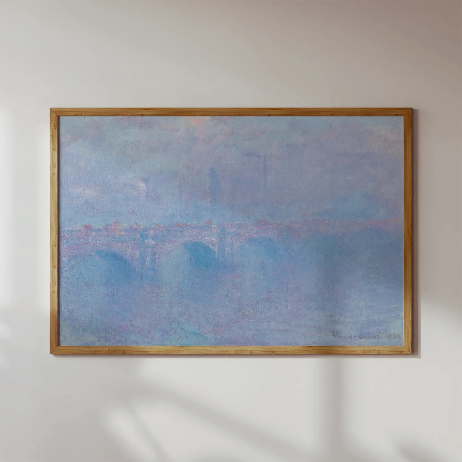 Claude Monet - Waterloo Bridge, effet de brouillard #183 a beautiful painting reproduction by GalleryInk.Art