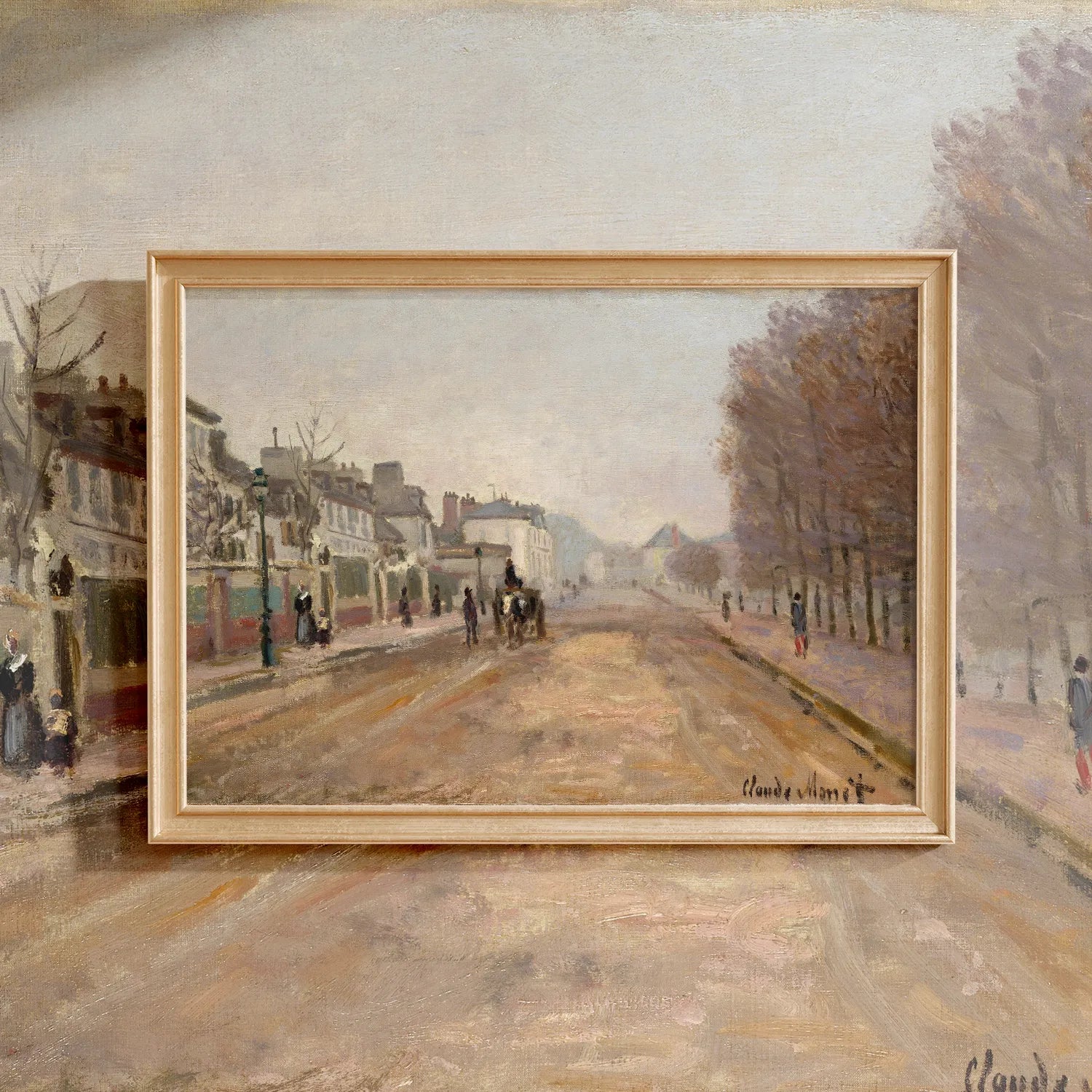 Claude Monet - Boulevard Héloise, Argenteuil #12 a beautiful painting reproduction by GalleryInk.Art