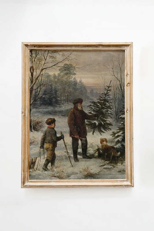 Franz Krüger - Vorweihnacht #28 a beautiful winter painting reproduction printed by GalleryInk.Art