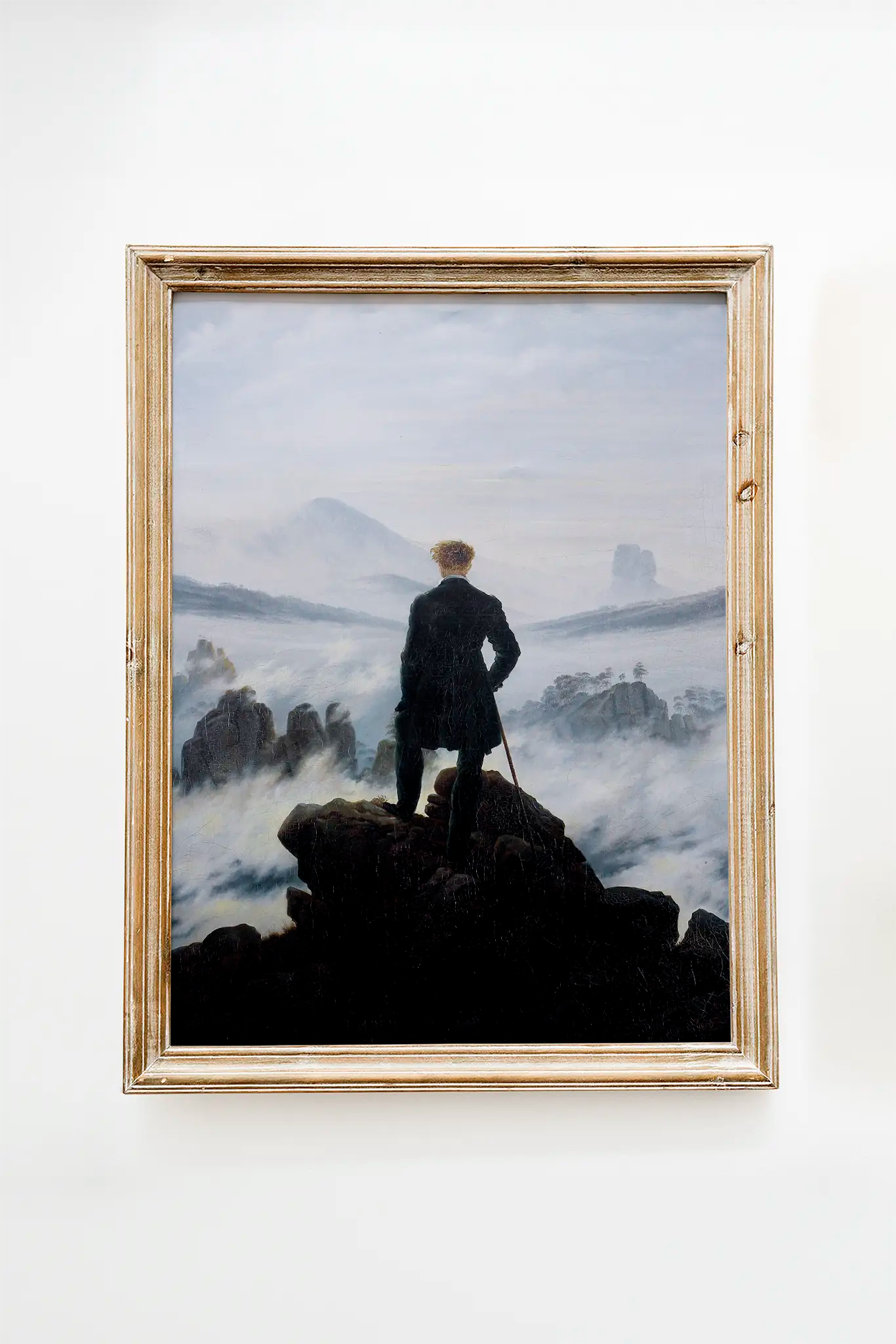 Caspar David Friedrich - Wanderer Above the Sea of Fog #58 a beautiful painting reproduction printed by GalleryInk.Art, a store providing seascape wall art prints