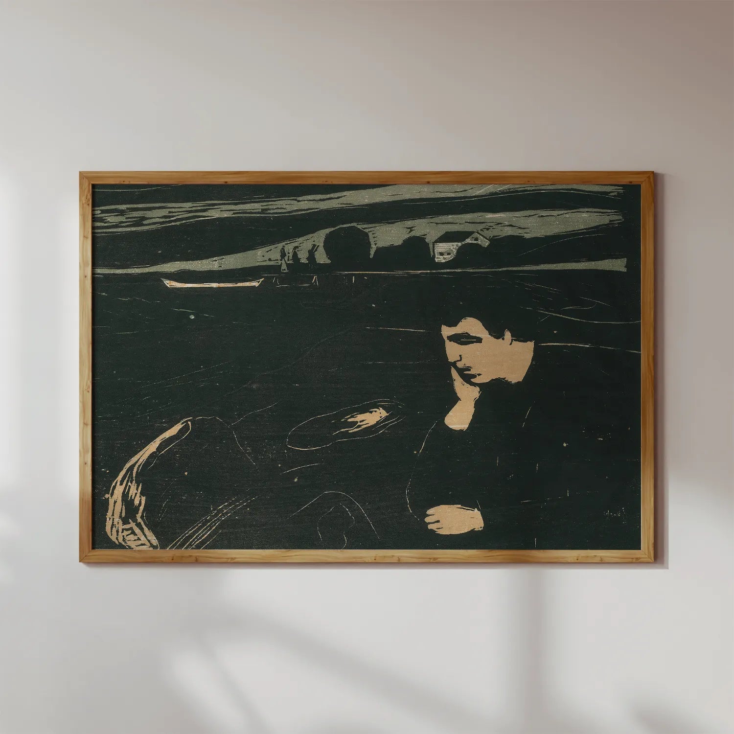 Edvard Munch - Melancholy III #3 a beautiful painting reproduction by GalleryInk.Art