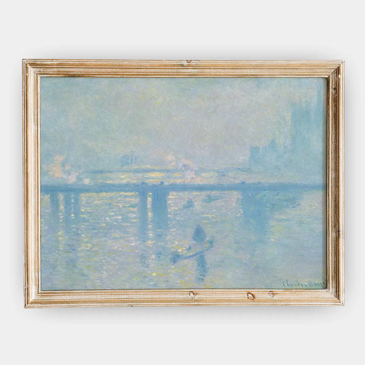 Claude Monet - Charing Cross Bridge #158 a beautiful painting reproduction by GalleryInk.Art