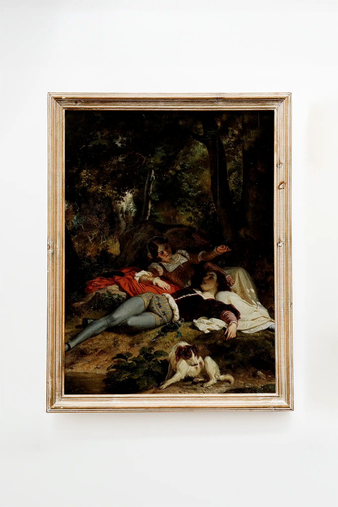 Henri Félix Emmanuel Philippoteaux - A Love Idyll #17 painting reproduction printed by GalleryInk.Art, a store providing vintage and romantic wall art prints