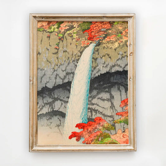 Hasui Kawase - Kegon Waterfall at Nikko #80 a beautiful painting reproduction by GalleryInk.Art