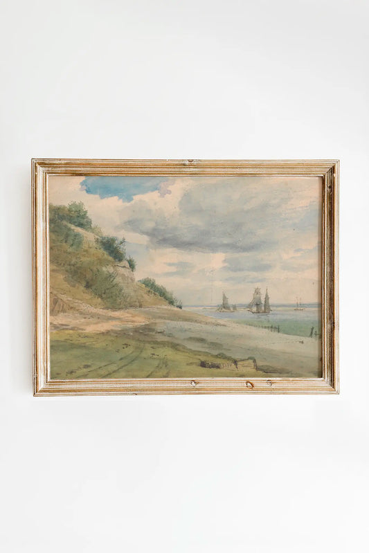 Lionel Constable - View near Walton on Naze #51 a beautiful seascape painting reproduction printed by GalleryInk.Art