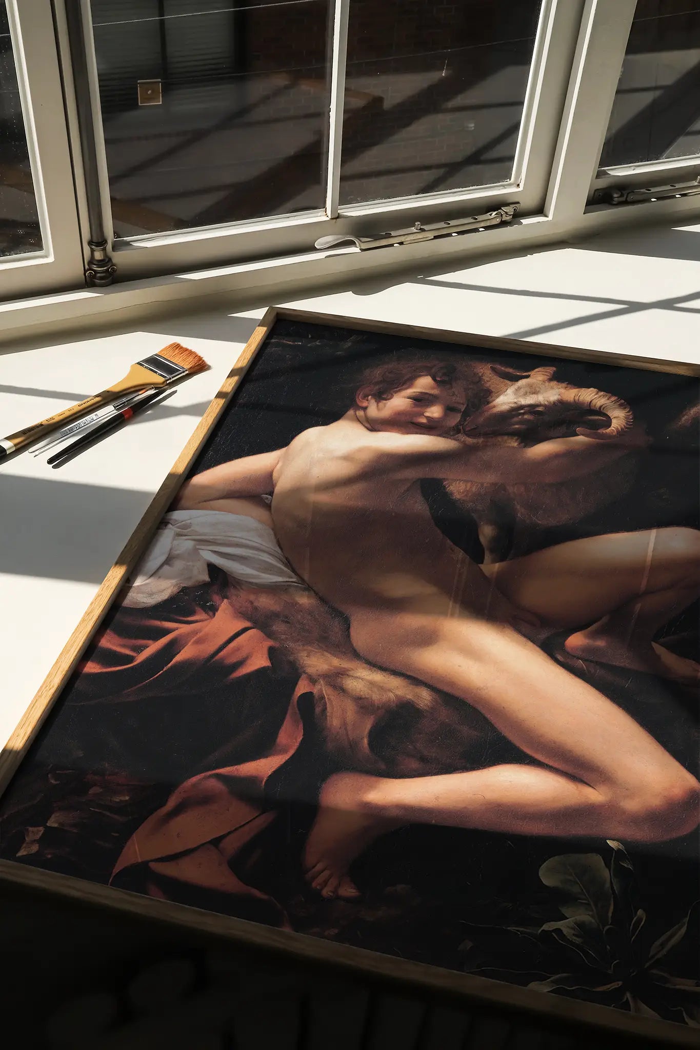 Caravaggio - Saint John the Baptist #25 a beautiful painting reproduction by GalleryInk.Art