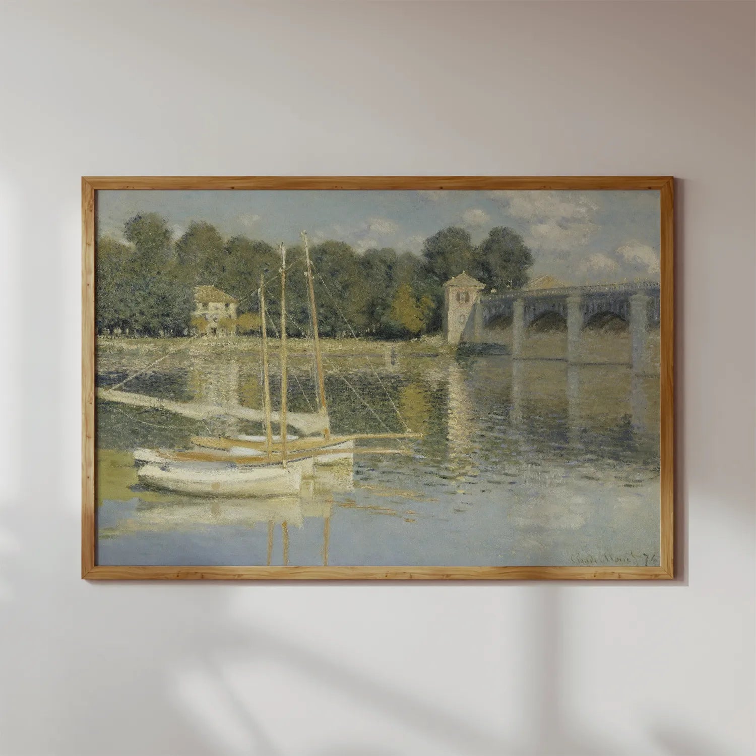 Claude Monet - The Argenteuil Bridge #56 a beautiful painting reproduction by GalleryInk.Art