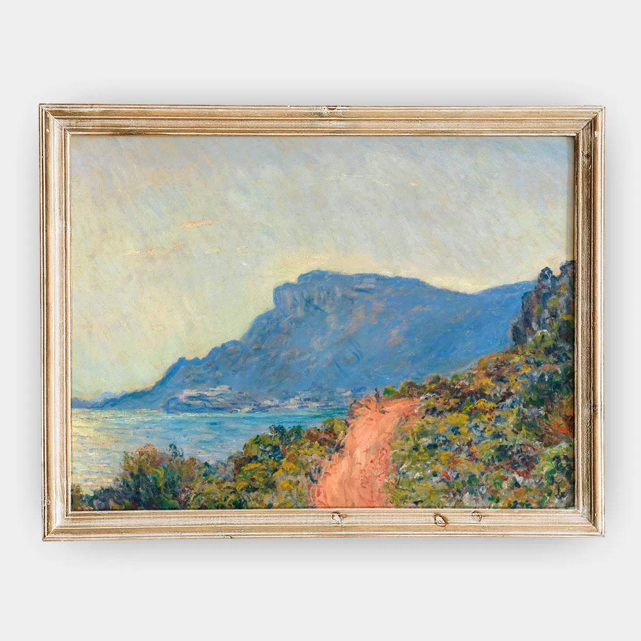 Claude Monet - La Corniche near Monaco #153 a beautiful painting reproduction by GalleryInk.Art