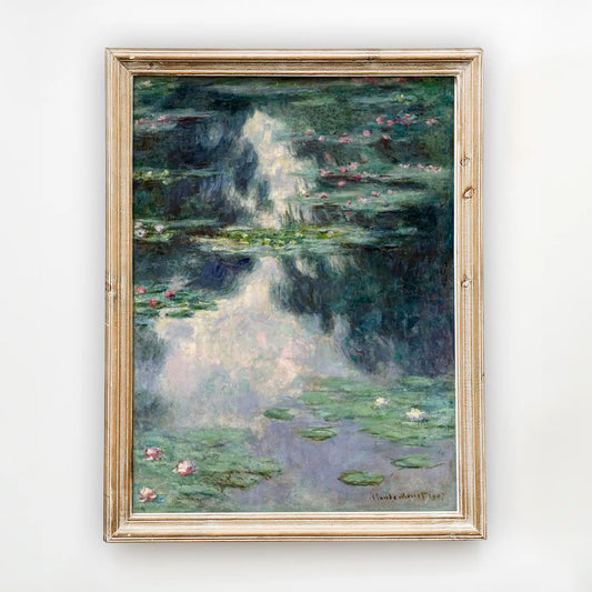 Claude Monet - Pond with Water Lilies #41 a beautiful painting reproduction by GalleryInk.Art