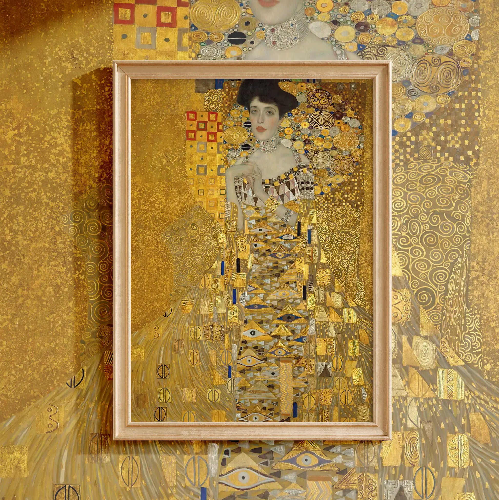 Gustav Klimt - Portrait of Adele Bloch-Bauer I #53 a beautiful painting reproduction by GalleryInk.Art