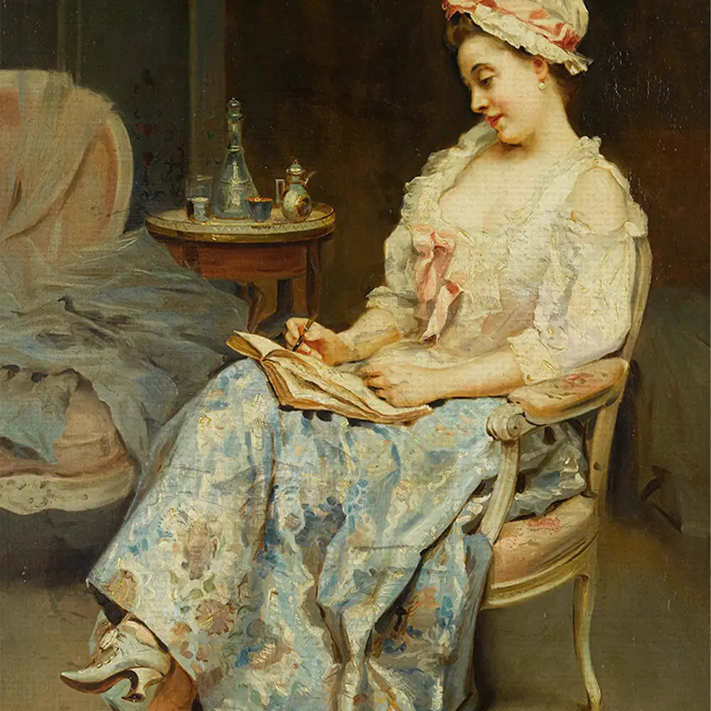 A moment of reflection by Raimundo de Madrazo y Garreta - Final Mockup Example
