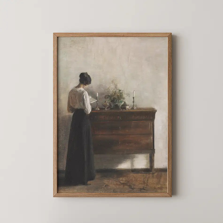 Interior With the Artist's Wife by Carl Holsoe - Fine Art Print