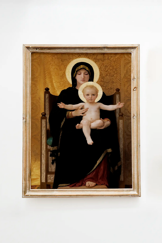 William Bouguereau - Virgin and Child #2 a beautiful painting reproduction printed by GalleryInk.Art, a store providing religious wall art prints