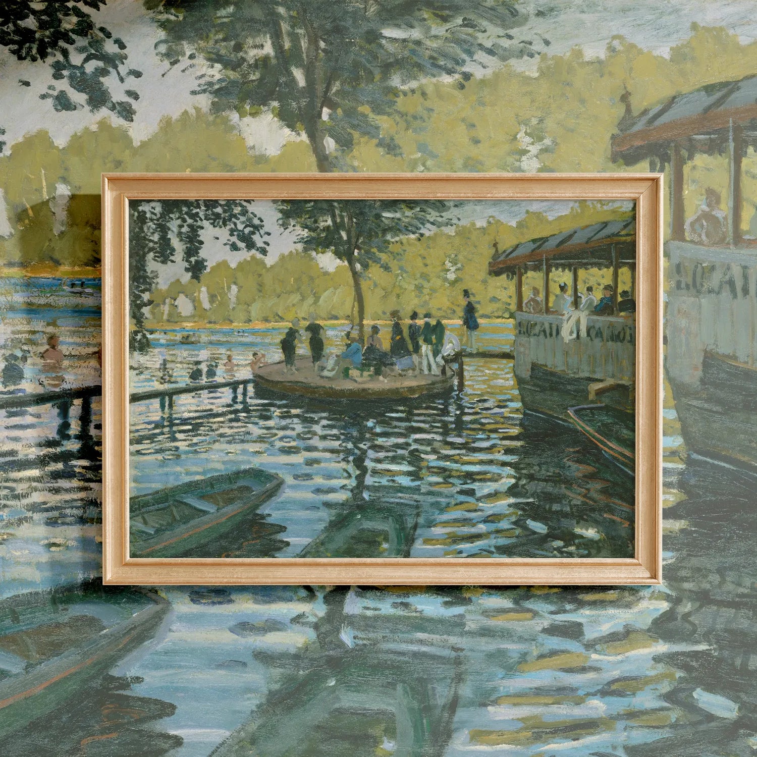 Claude Monet - La Grenouillere #168 a beautiful painting reproduction by GalleryInk.Art