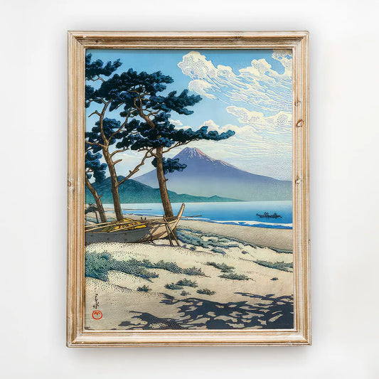 Hasui Kawase - Pines at Miho Seashore a beautiful painting reproduction by GalleryInk.Art