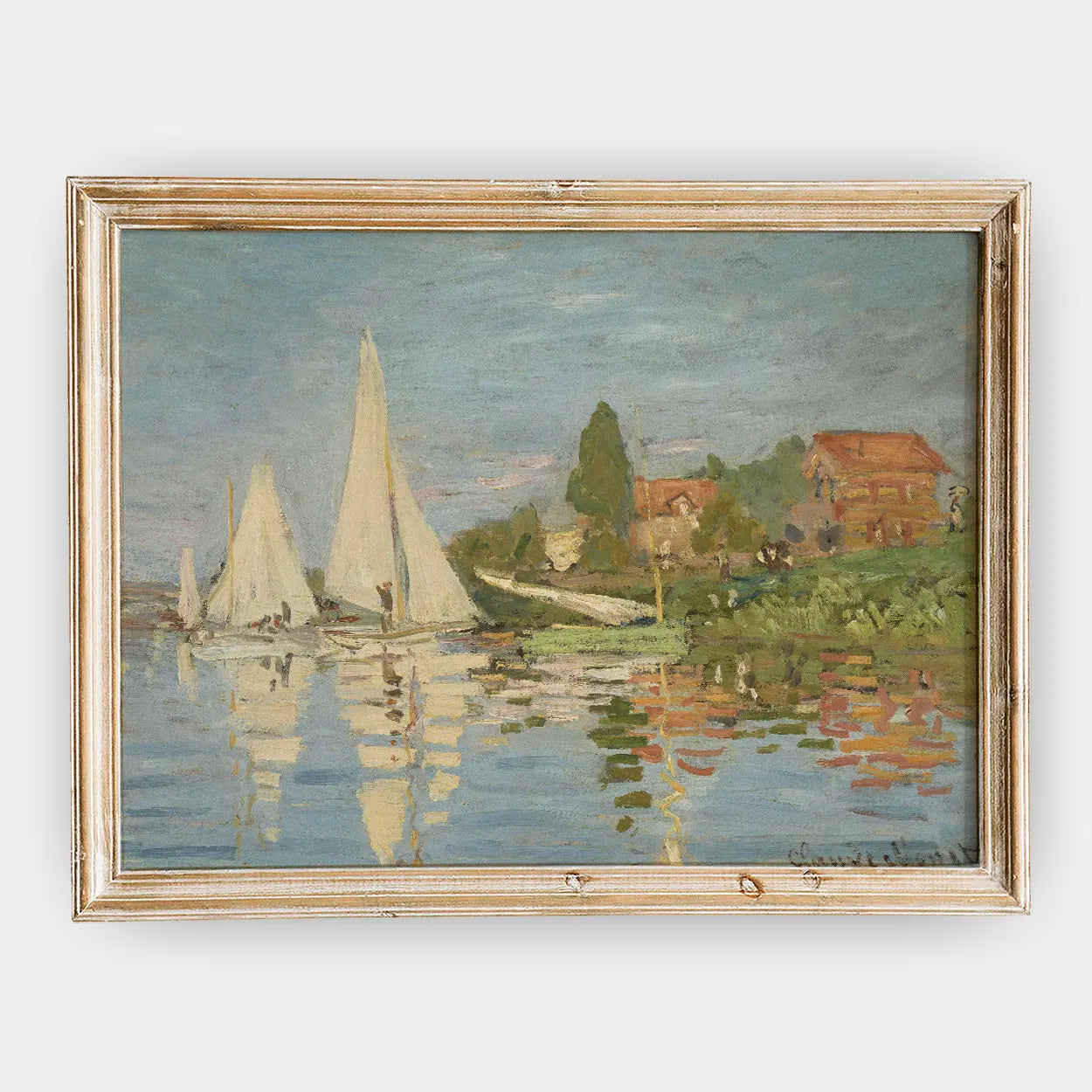 Claude Monet - Regattas at Argenteuil #47 a beautiful painting reproduction by GalleryInk.Art