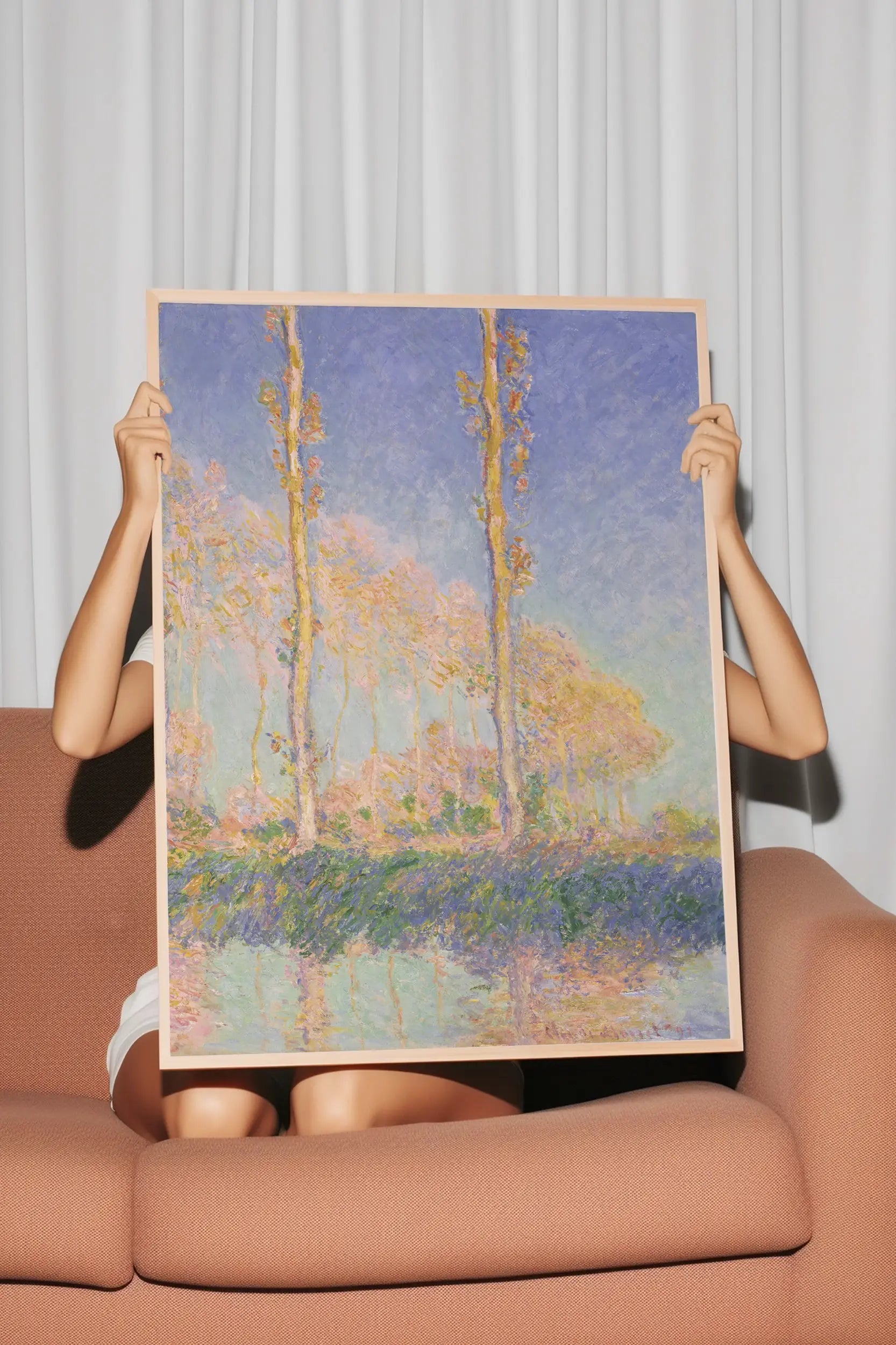 Claude Monet - Poplars #40 a beautiful painting reproduction by GalleryInk.Art