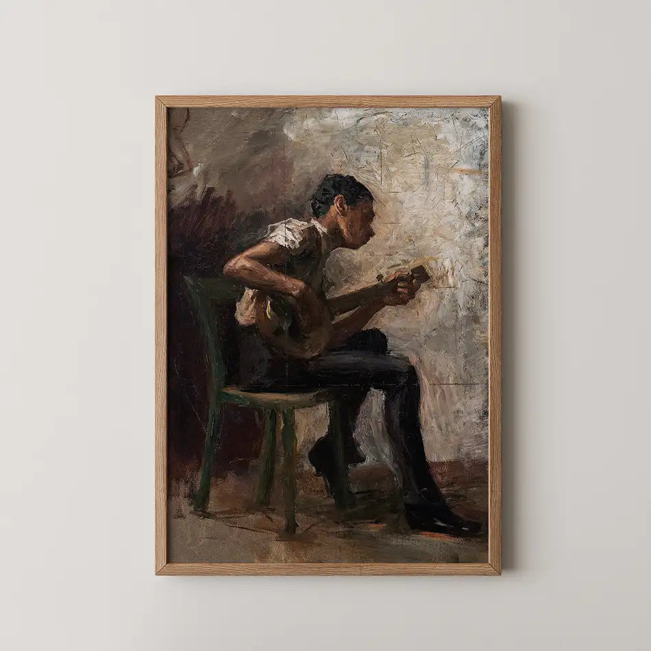 The Banjo Player by Thomas Eakins - Fine Art Print