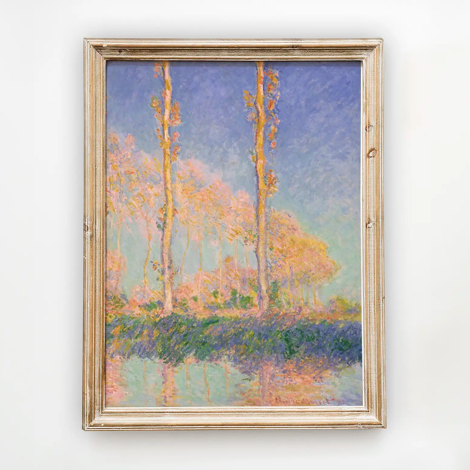 Claude Monet - Poplars #40 a beautiful painting reproduction by GalleryInk.Art