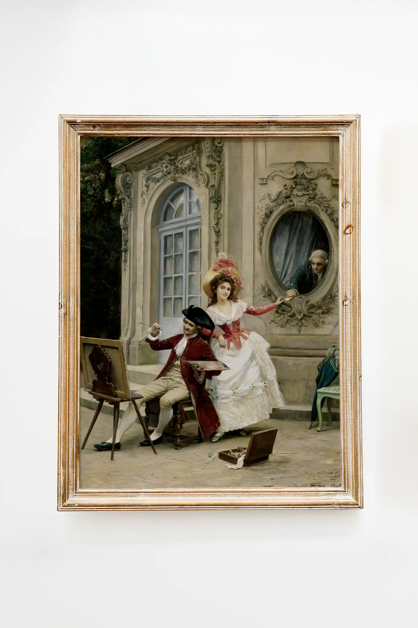 Jules Girardet - The Love Letter #11 painting reproduction printed by GalleryInk.Art, a store providing vintage and romantic wall art prints