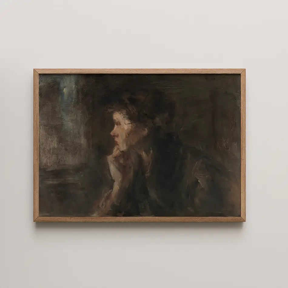 Contemplation by Jozef Israels - Fine Art Print