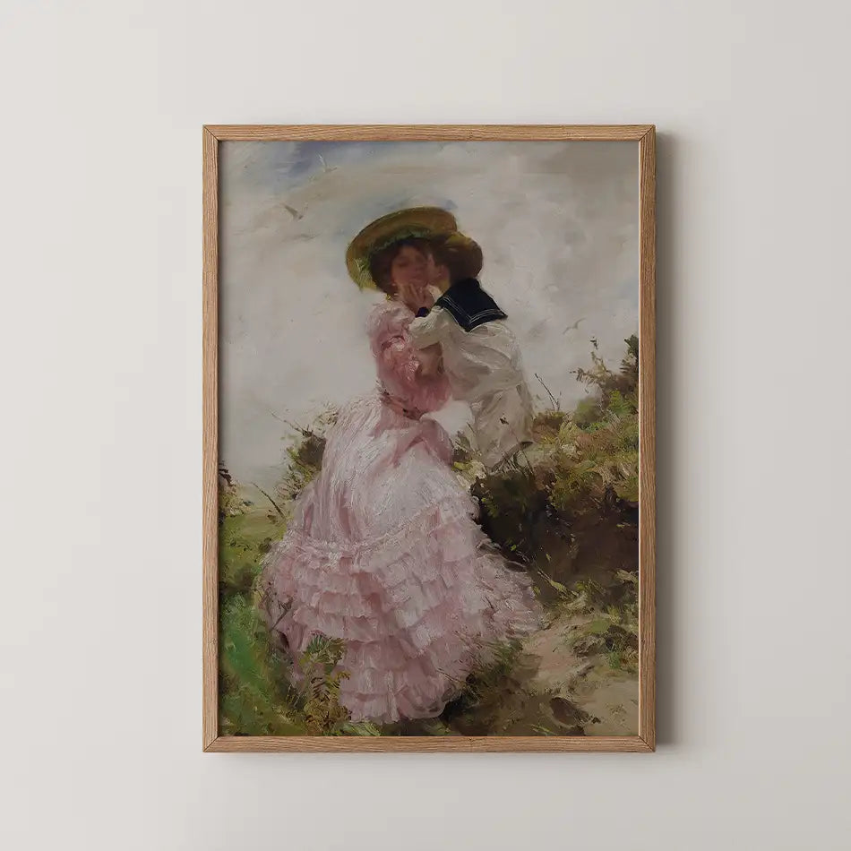 The Kiss by Charles Sims - Fine Art Print