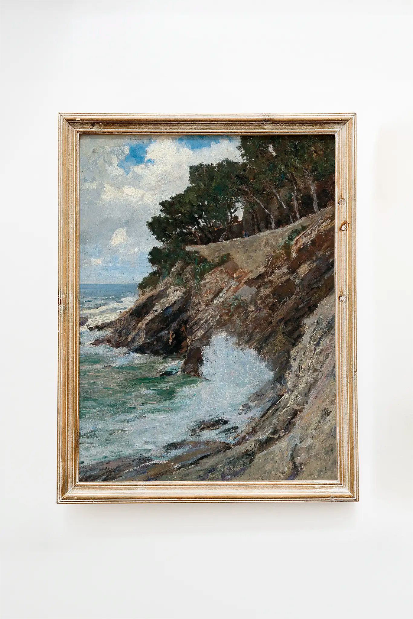 Alfred Zoff - Scene on the Nervi Coast #43 a beautiful painting reproduction printed by GalleryInk.Art, a store providing seascape wall art prints