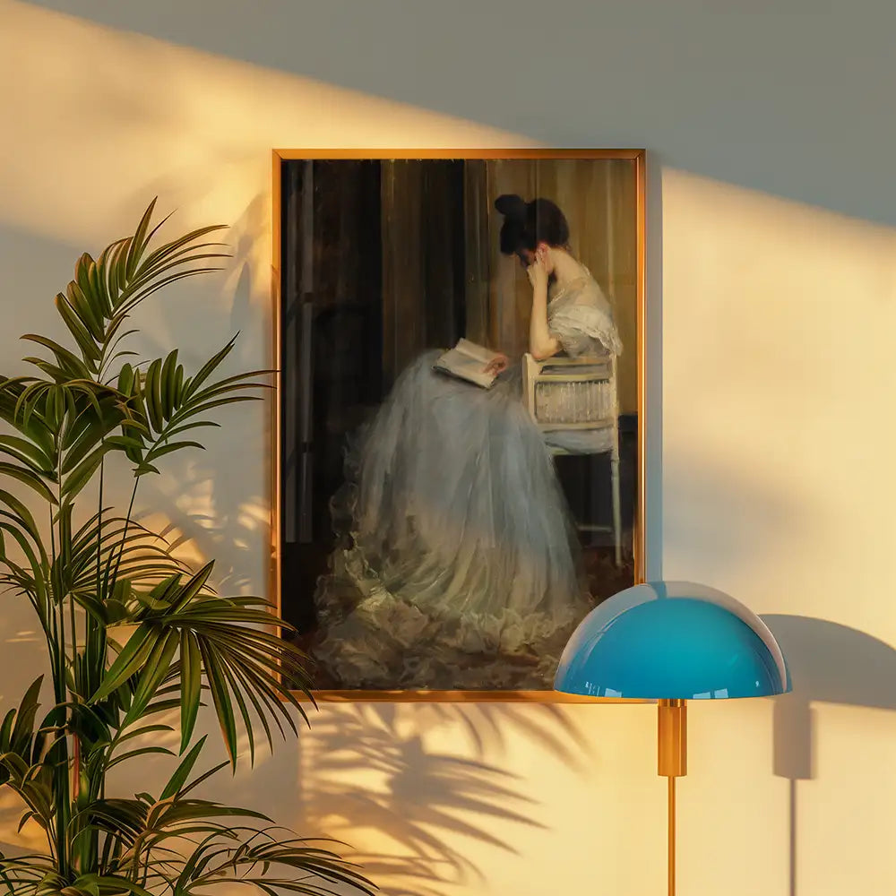 Mujer leyendo by Jacques Emile Blanche - Art Print Mockup 3