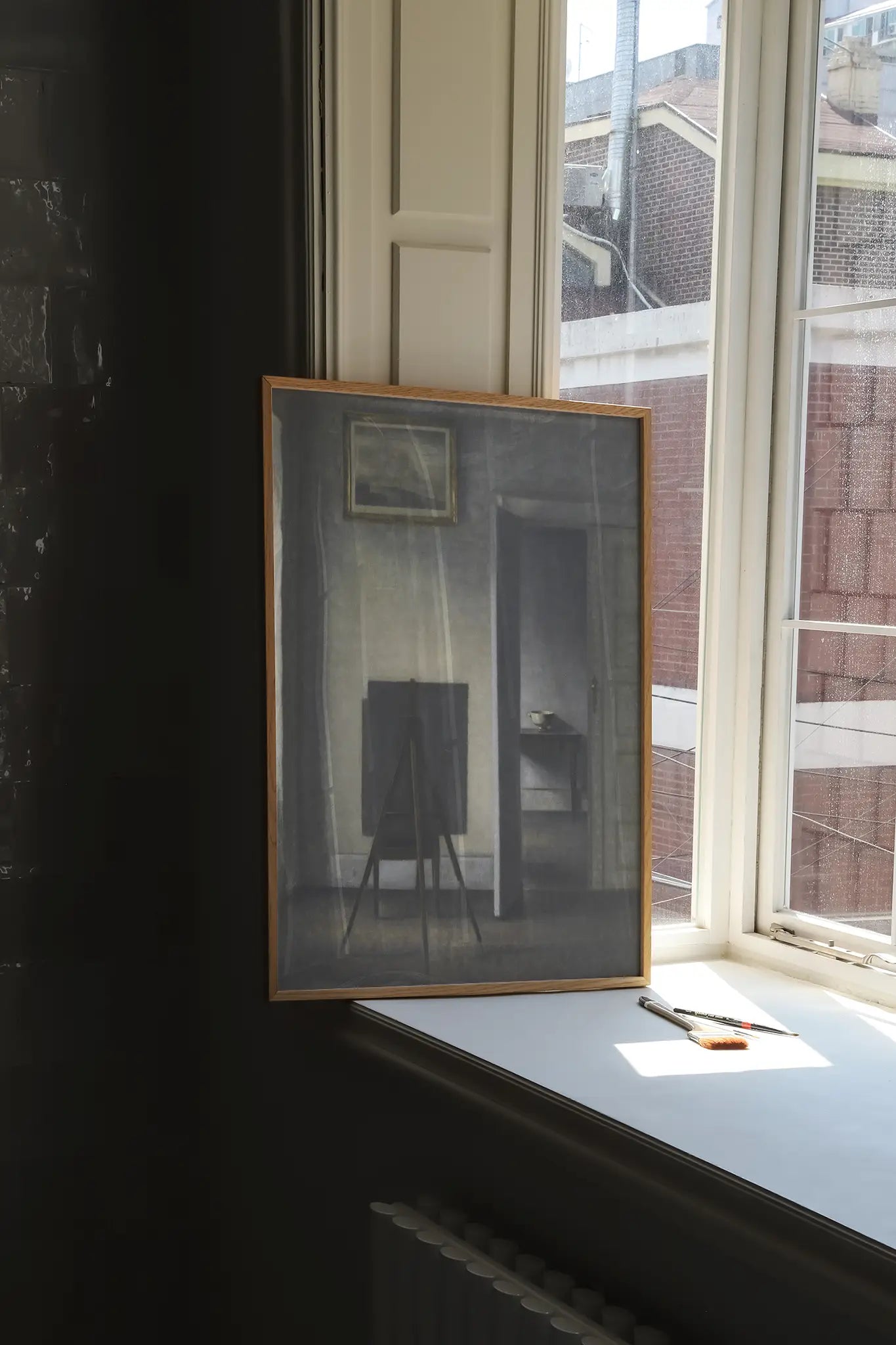 Vilhelm Hammershoi - Interior with Artist's Easel #18 poster print