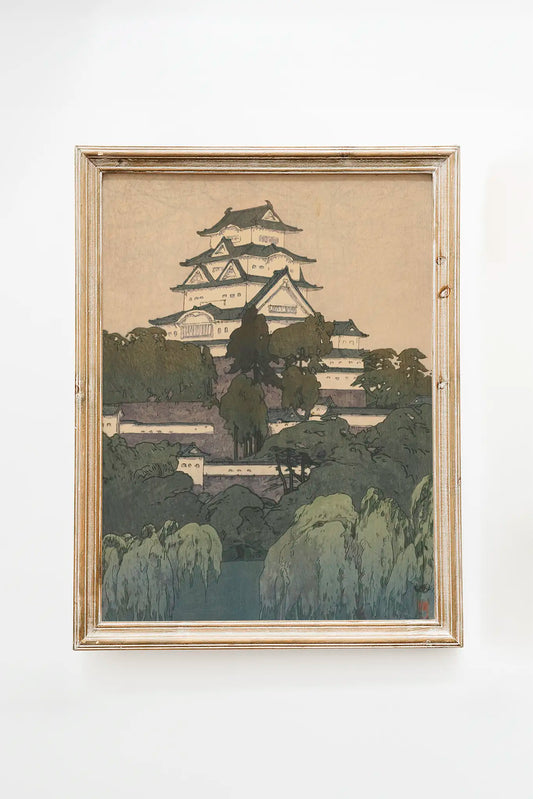 Hiroshi Yoshida - Hameji Castle - Morning, Taisho era #85 a beautiful painting reproduction by GalleryInk.Art