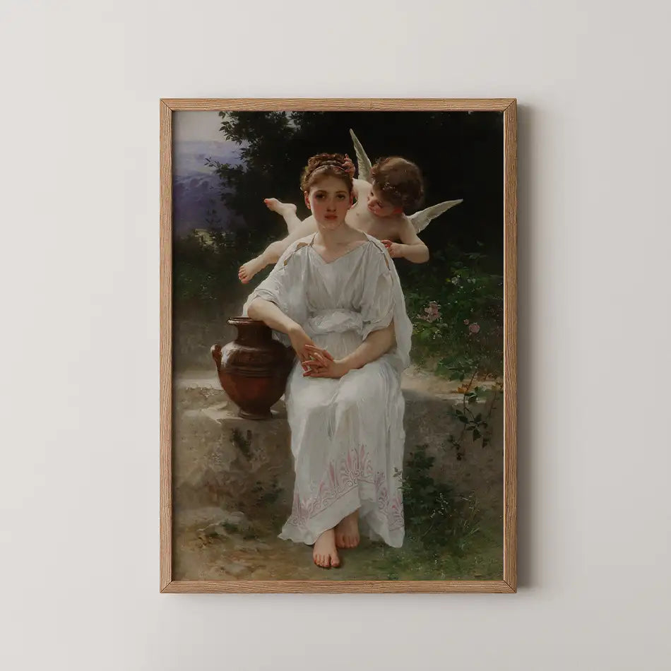Whisperings of Love by William Bouguereau - Fine Art Print