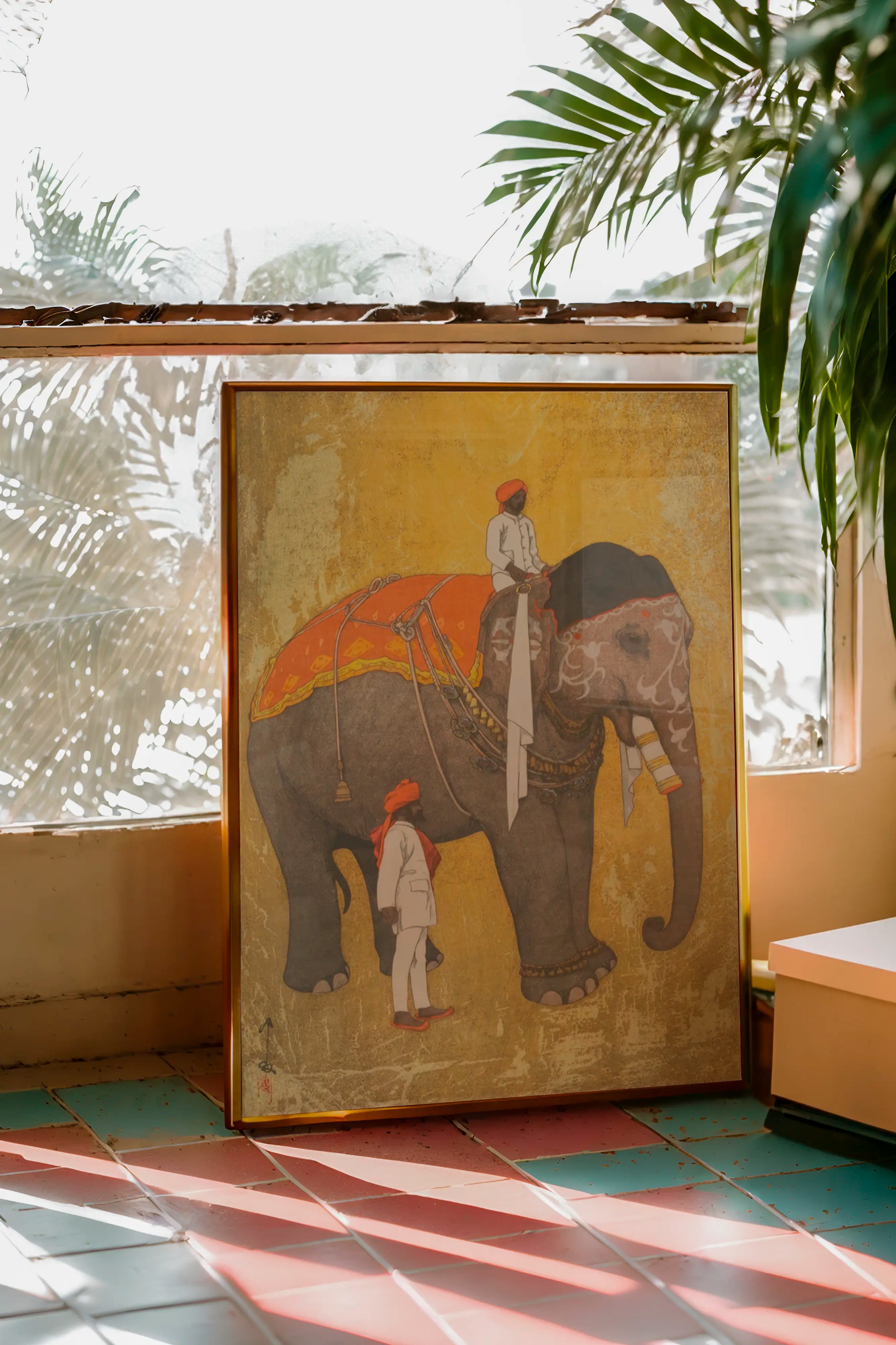 Hiroshi Yoshida - Elephant #58 a beautiful painting reproduction by GalleryInk.Art