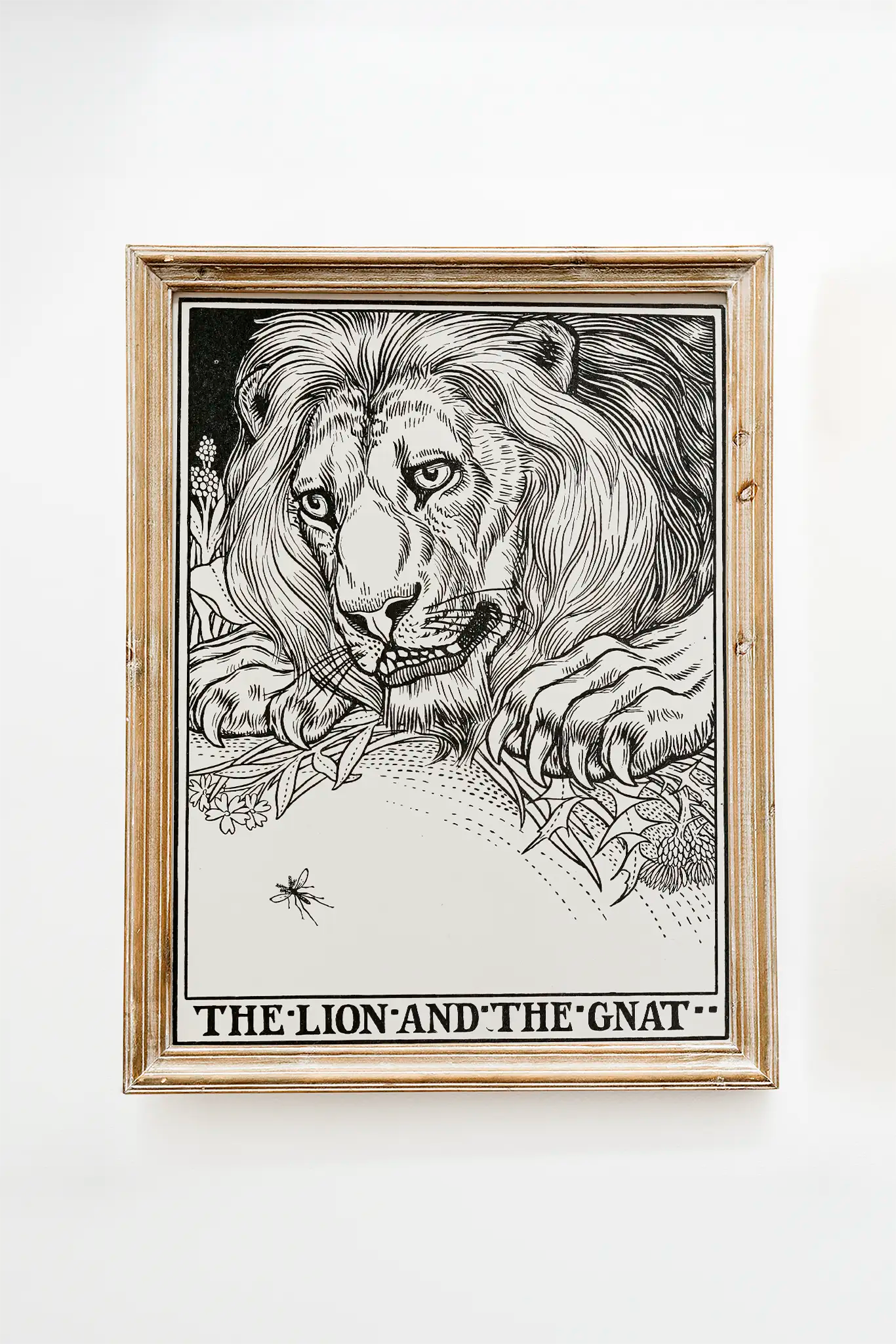 Percy J. Billinghurst - The Lion and the Gnat #125 vintage print reproduction printed by GalleryInk.Art, a store providing contemporary wall art prints