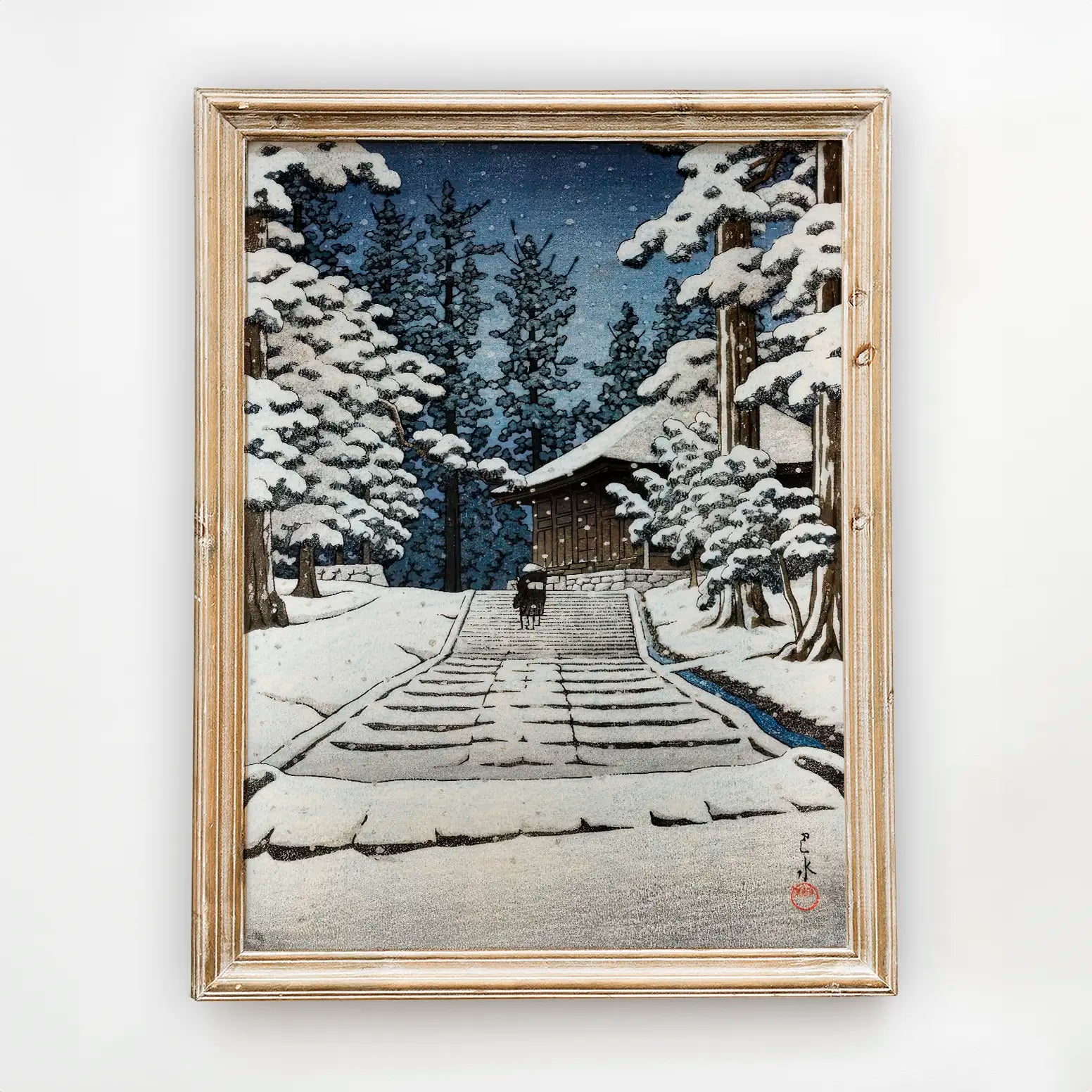 Hasui Kawase - Konjikido in Hiraizumi #89 a beautiful painting reproduction by GalleryInk.Art