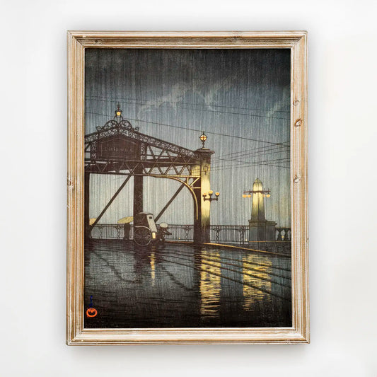 Hasui Kawase - Shinohashi Bridge #176 a beautiful painting reproduction by GalleryInk.Art