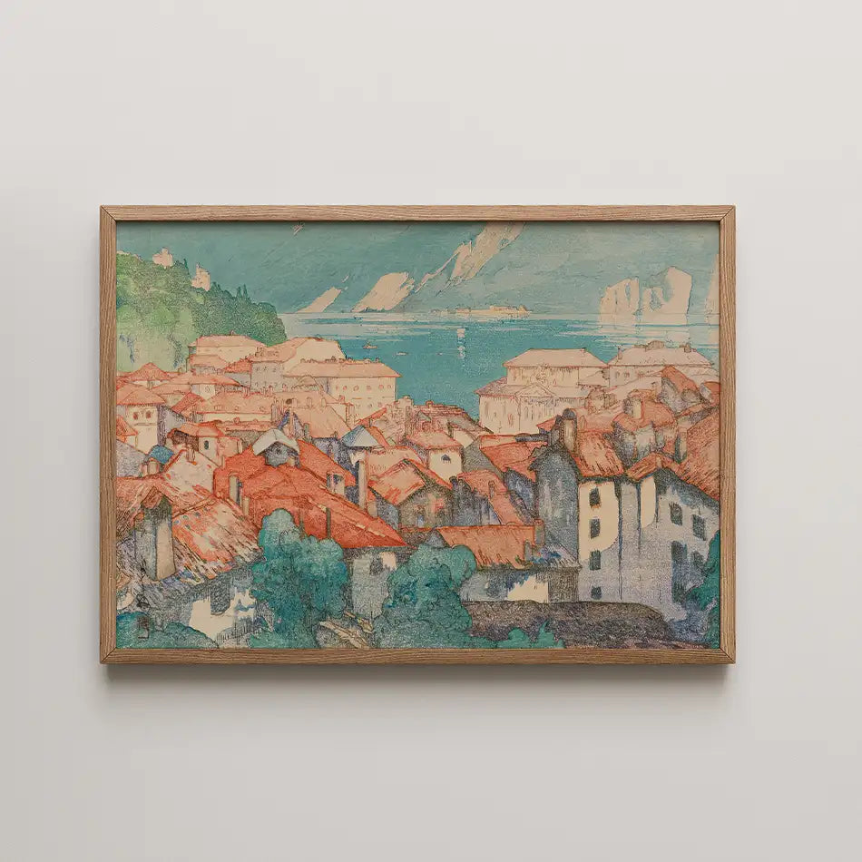 Lugano by Hiroshi Yoshida - Fine Art Print
