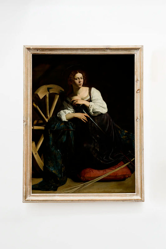 Caravaggio - Saint Catherine of Alexandria #11 a beautiful painting reproduction by GalleryInk.Art