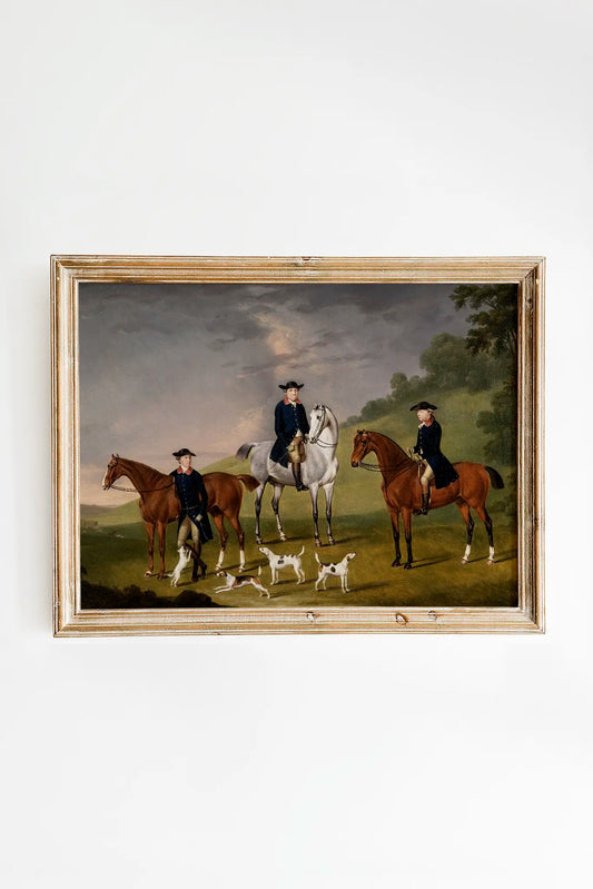 Thomas Stringer - John Corbet, Sir Robert Leighton and John Kynaston #32 a beautiful painting reproduction printed by GalleryInk.Art, a store providing equestrian wall art prints