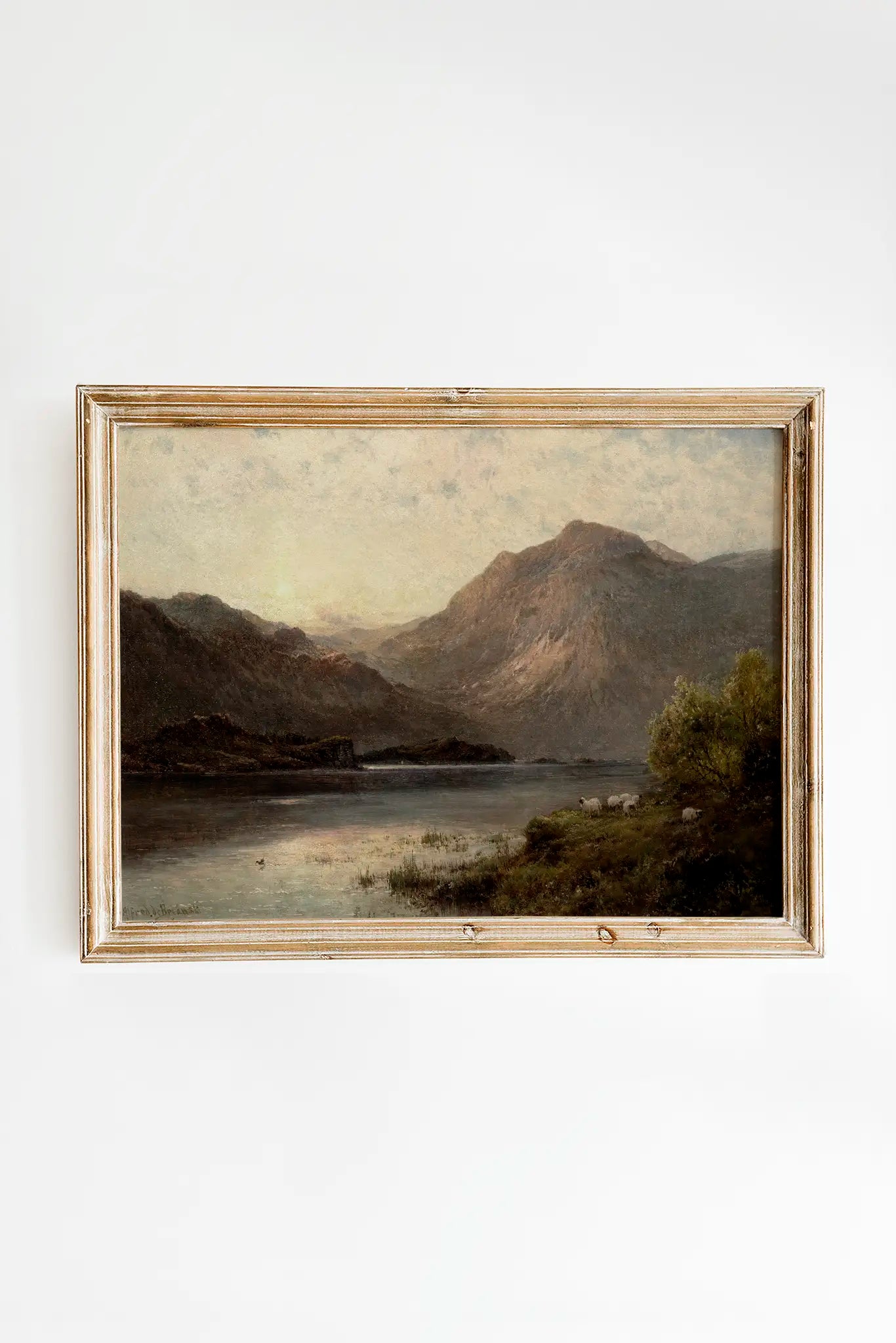 Alfred de Breanski - The islands of Loch Maree #58 a beautiful seascape painting reproduction printed by GalleryInk.Art