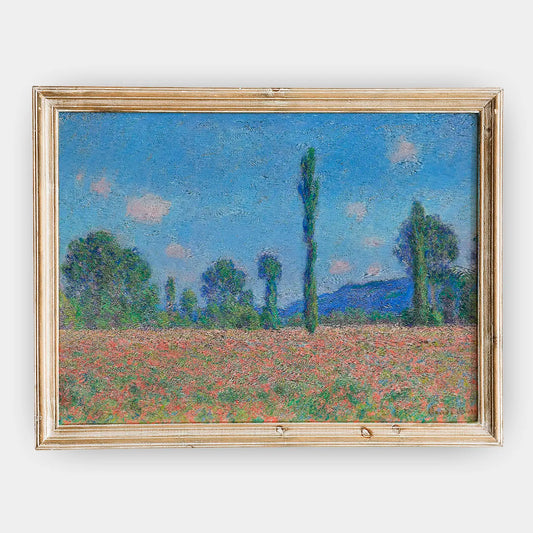 Claude Monet - Poppy Field #23 a beautiful painting reproduction by GalleryInk.Art