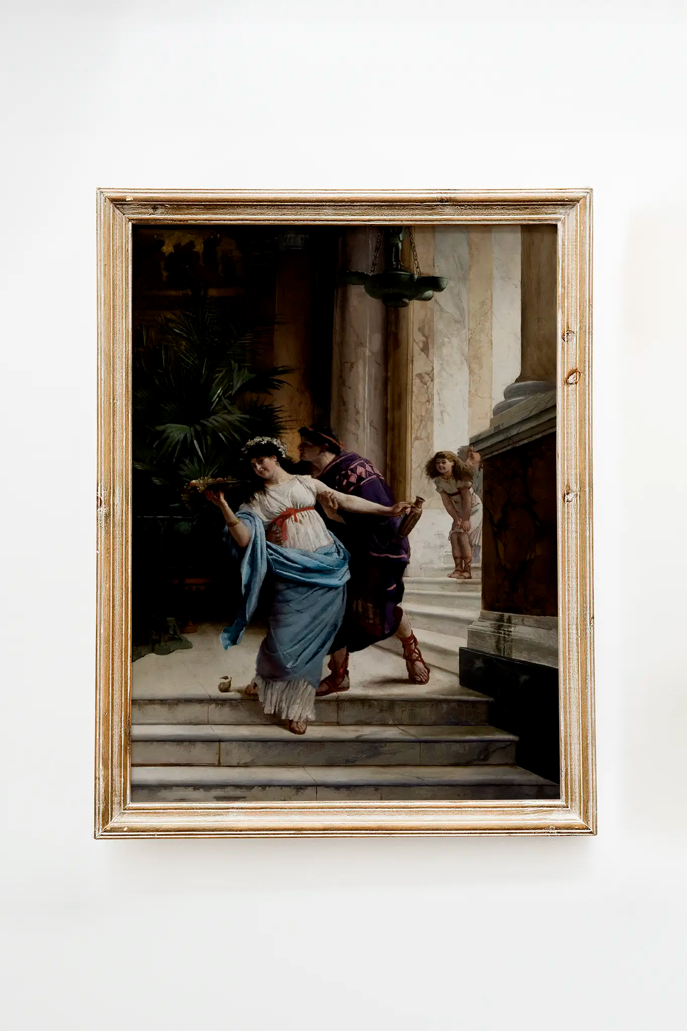 Edwin Blashfield - The Lover's Advance #23 painting reproduction printed by GalleryInk.Art, a store providing vintage and romantic wall art prints